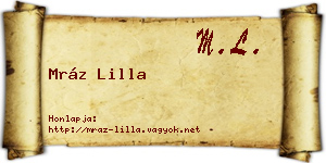 Mráz Lilla névjegykártya